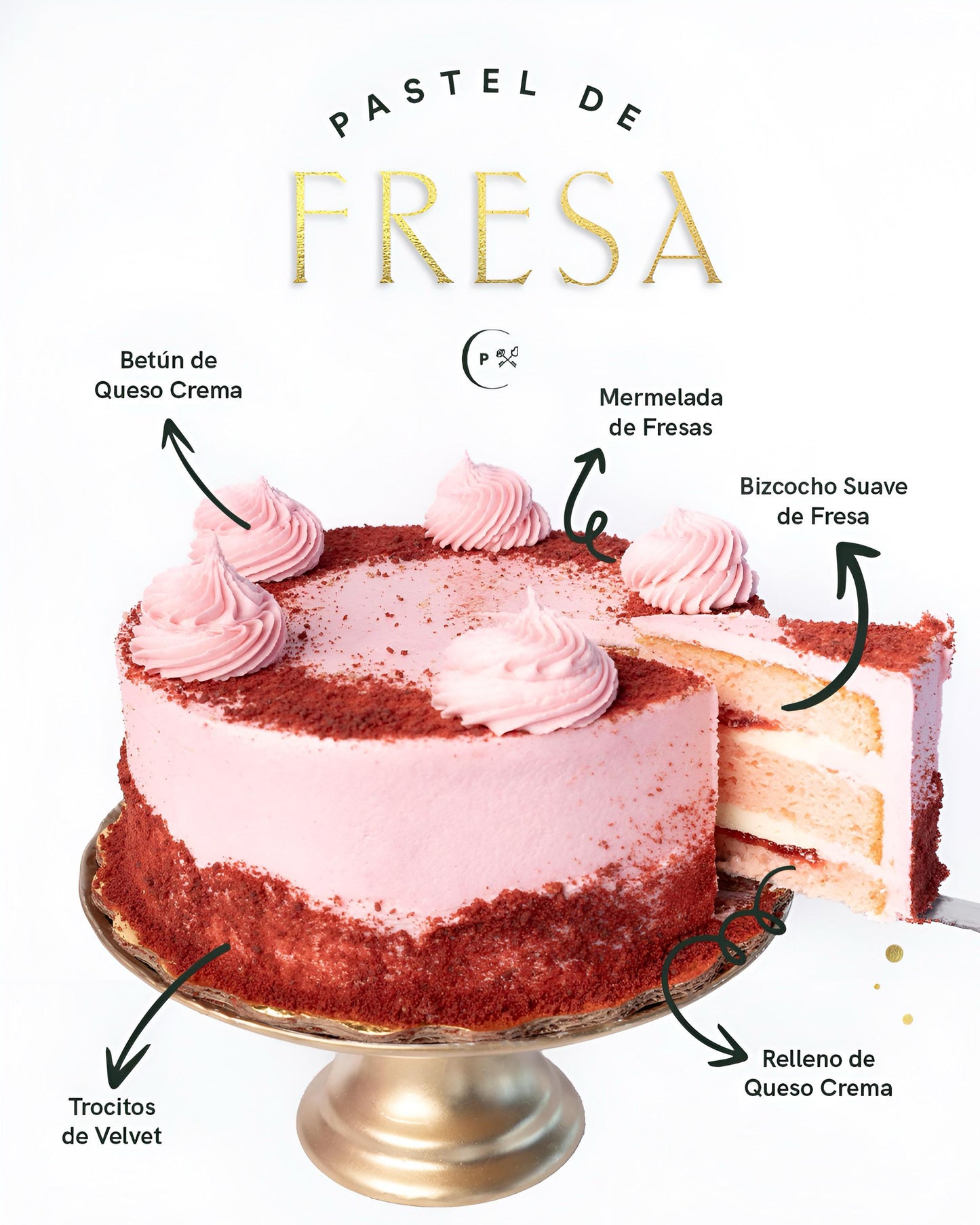 Pastel de Fresa